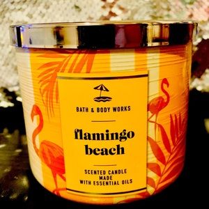Bathandbodyworks Flamingo beach 3 wick candle